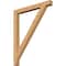 Ekena Millwork Traditional Block Smooth Bracket, Western Red Cedar, 3 1/2"W x 38"D x 46"H BKT04X38X46TRA05SWR - alternate 1